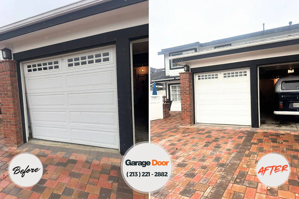 Before and after: garage door repair Fort Defiance, AZ